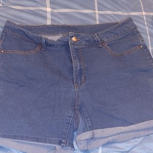 Plus size jean shorts